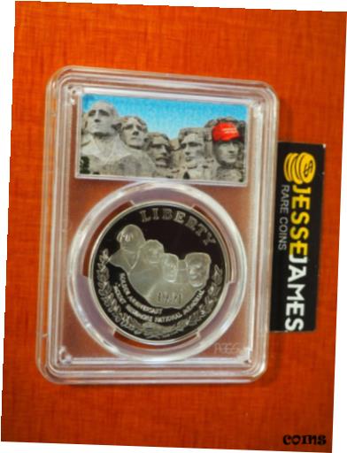 ڶ/ʼݾڽա ƥ    [̵] 1991 S $1 PROOF SILVER MOUNT RUSHMORE DOLLAR PCGS PR70 DONALD TRUMP MAGA LABEL