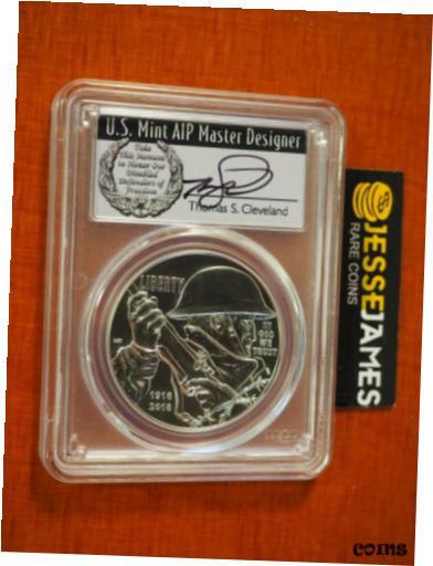 ڶ/ʼݾڽա ƥ    [̵] 2018 P $1 SILVER WWI CENTENNIAL COMMEMORATIVE DOLLAR PCGS MS70 CLEVELAND FS