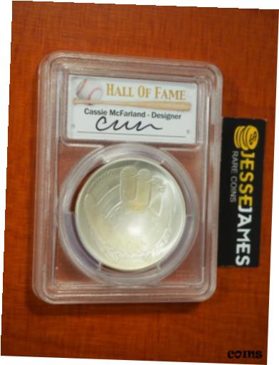 ڶ/ʼݾڽա ƥ    [̵] 2014 P UNCIRCULATED BASEBALL SILVER DOLLAR PCGS MS70 CASSIE MCFARLAND SIGNED HOF