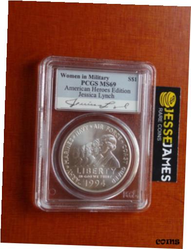 ڶ/ʼݾڽա ƥ    [̵] 1994 W S$1 SILVER WOMEN IN MILITARY COMMEMORATIVE DOLLAR PCGS MS69 JESSICA LYNCH