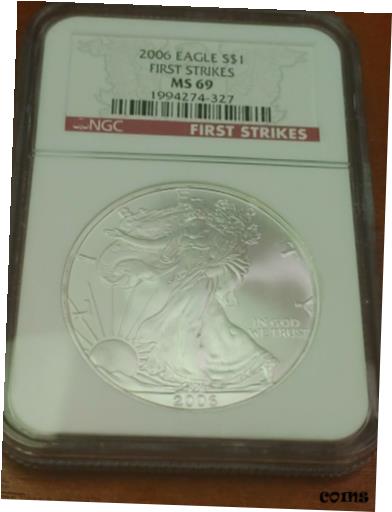 ڶ/ʼݾڽա ƥ    [̵] 2006 American Silver Eagle NGC MS 69 First Strikes