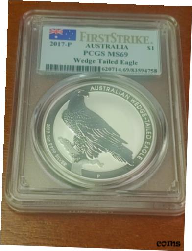 ڶ/ʼݾڽա ƥ    [̵] 2017-P Australia Wedge Tailed Eagle PCGS MS69 Silver .999 First Strike