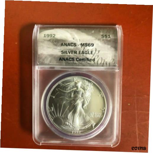 ڶ/ʼݾڽա ƥ    [̵] Anacs 1992 - MS69 - American Silver Eagle Coin - 1 oz .999 Silver