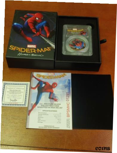 ڶ/ʼݾڽա ƥ    [̵] Spiderman Marvel Homecoming 2017 PCGS PR69 DCAM First Day of Issue Complete