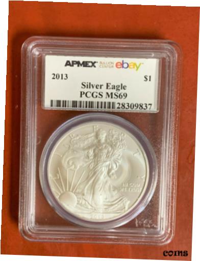 ڶ/ʼݾڽա ƥ    [̵] PCGS MS69 2013 American Silver Eagle .999 Silver Dollar APMEX eBay Holder