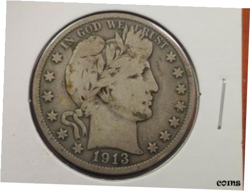 ڶ/ʼݾڽա ƥ    [̵] 1913 P Barber Half Dollar 50c All Original VG/F