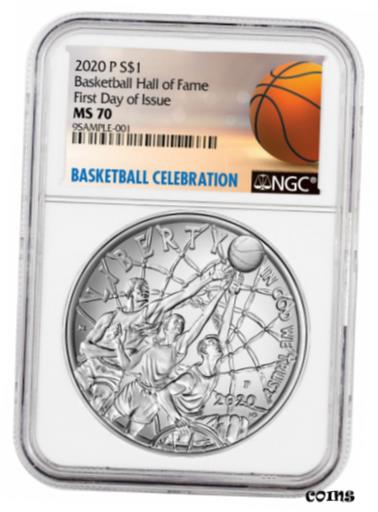 ڶ/ʼݾڽա ƥ    [̵] 2020 P $1 Basketball Hall of Fame Silver Dollar Coin NGC MS70 FDI