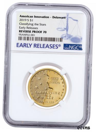 ڶ/ʼݾڽա ƥ    [̵] 2019 S American Innovation Clad Dollar Reverse Delaware $1 NGC PF70 ER SKU59832