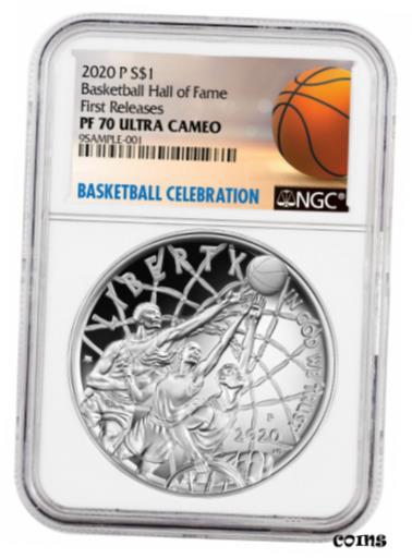 ڶ/ʼݾڽա ƥ    [̵] 2020 P $1 Basketball Hall of Fame Silver Dollar Proof Coin NGC PF70 FR