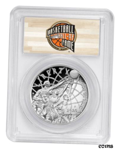 ڶ/ʼݾڽա ƥ    [̵] 2020 P $1 Basketball Hall of Fame Silver Dollar Proof PCGS PR70 DCAM FS