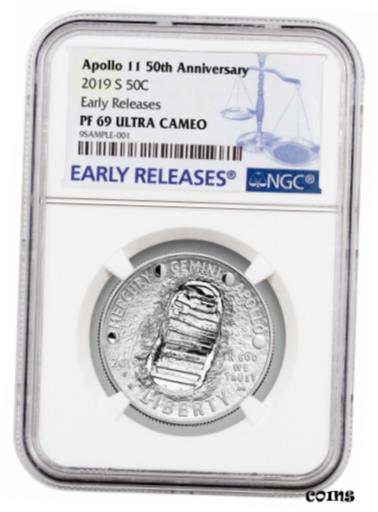 ڶ/ʼݾڽա ƥ    [̵] 2019 S Apollo 11 50th Anniv Commemorative Clad Half Dollar NGC PF69 ER SKU57256