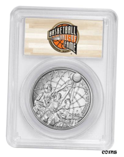 ڶ/ʼݾڽա ƥ    [̵] 2020 P $1 Basketball Hall of Fame Silver Dollar Coin PCGS MS70 FS HOF