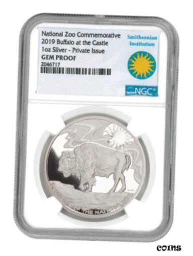 ڶ/ʼݾڽա ƥ    [̵] 2019 Smithsonian Zoo Buffalo 1 oz Silver Commemorative Medal NGC GEM PF SKU55675