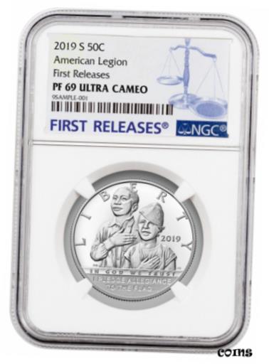 ڶ/ʼݾڽա ƥ    [̵] 2019 S American Legion 100th Clad Half Dollar NGC PF69 UC FR SKU57412