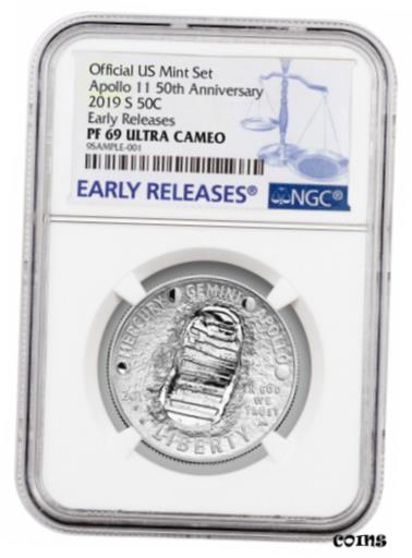 ڶ/ʼݾڽա ƥ    [̵] 2019 S Apollo 11 50th Commemorative Clad Half Dollar 50C NGC PF69 ER SKU57276