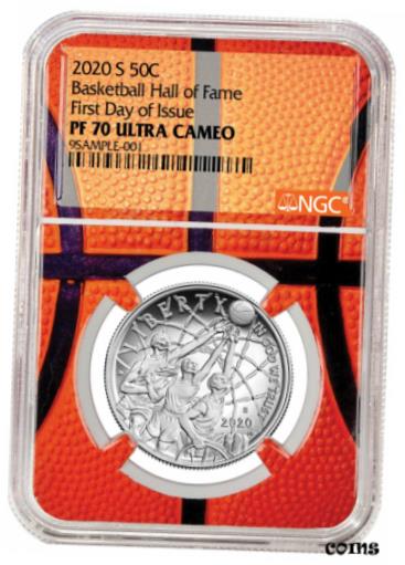 ڶ/ʼݾڽա ƥ    [̵] 2020S Basketball Hall Fame Clad Half Dollar NGC PF70 FDI Basketball Core