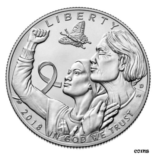 ڶ/ʼݾڽա ƥ    [̵] 2018-D Breast Cancer Awareness Commem Clad Half Dollar BU OGP SKU52941