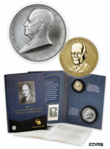 ڶ/ʼݾڽա ƥ    [̵] 2015 Coin & Chronicles Set Dwight Eisenhower 2 Pc Set In Mint Packaging