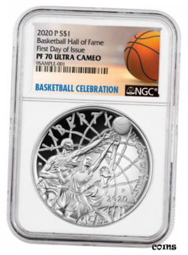 ڶ/ʼݾڽա ƥ    [̵] 2020 P $1 Basketball Hall of Fame Silver Dollar Proof Coin NGC PF70 FDI