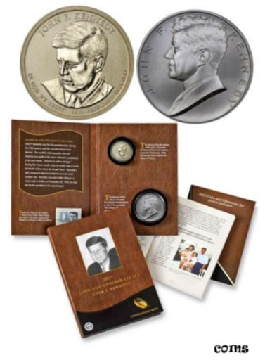 ڶ/ʼݾڽա ƥ    [̵] 2015 Coin & Chronicles Commemorative Set John Kennedy 2 Pc Set in Mint Packaging