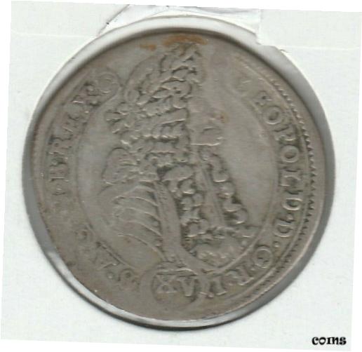 ڶ/ʼݾڽա ƥ    [̵] Hungary 1689 KB 15 Krajczar VF Silver Coin KM-208