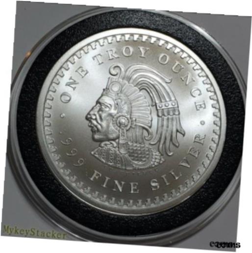 ڶ/ʼݾڽա ƥ    [̵] 1oz Aztec warrior Silver Calender 999 Fine 39mm Brilliant Uncirculated round