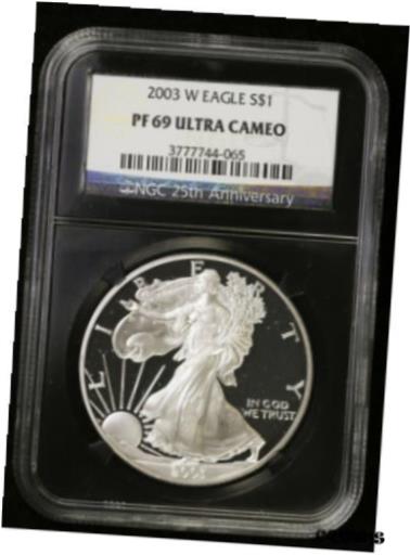 ڶ/ʼݾڽա ƥ    [̵] 2003 W Proof Silver Eagle NGC PF 69 Ultra Cameo Black Core