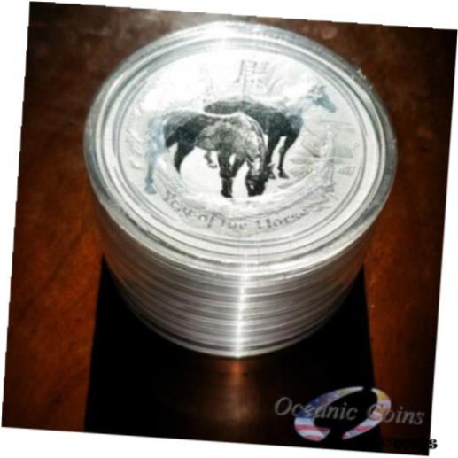 ڶ/ʼݾڽա ƥ    [̵] 2014 YEAR OF THE HORSE - 2oz. 999 SILVER 2 DOLLARS FROM ORIGINAL PERTH MINT ROLL