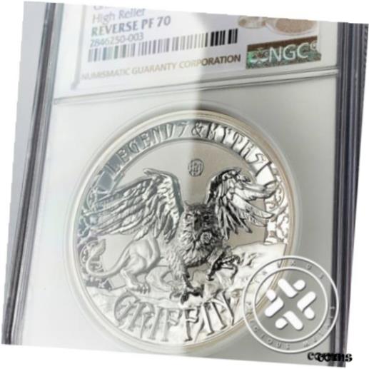 ڶ/ʼݾڽա ƥ    [̵] 2016 $5 NGC REVERSE PROOF 70 GRIFFIN 2 OZ SILVER COIN HIGH RELIEF