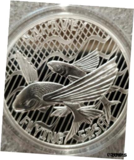  アンティークコイン コイン 金貨 銀貨  2020 Tokelau 1 oz .999 Silver $5 Flying Fish Hahave BU Coin fishermen gift NEW!