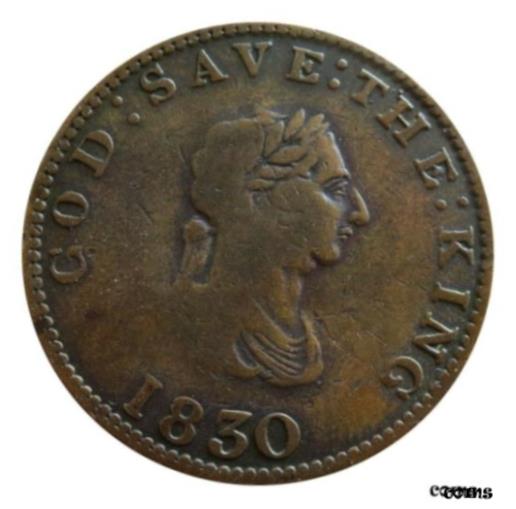 ڶ/ʼݾڽա ƥ    [̵] 1830 ISLE OF MAN 1/2 PENNY KING GEORGE III PUBLIC ACCOMMODATION TOKEN KM# TN16