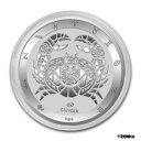 【極美品/品質保証書付】 アンティークコイン コイン 金貨 銀貨 送料無料 2021 Tokelau 1 oz .999 Silver 5 Zodiac Series: Cancer, in Capsule