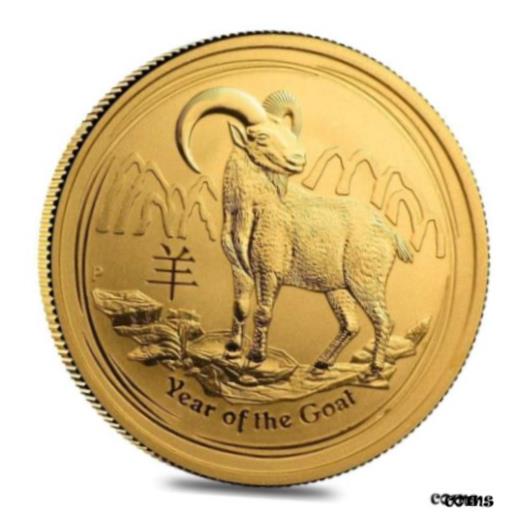 ڶ/ʼݾڽա ƥ    [̵] 2015 1/2 oz Gold Lunar Year of The Goat BU Australia Perth Mint In Cap