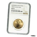 yɔi/iۏ؏tz AeB[NRC RC   [] 2008 W 1/2 oz $25 Burnished Gold American Eagle NGC MS 70