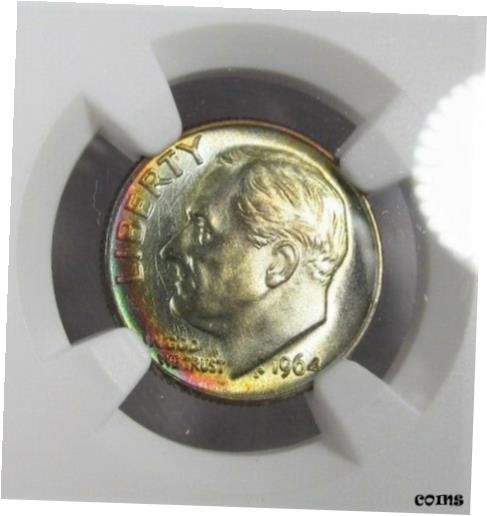 ڶ/ʼݾڽա ƥ  1964-D Top Pop Silver Roosevelt Dime NGC MS68 Toned Coin AJ168 [̵] #sct-wr-4788-29