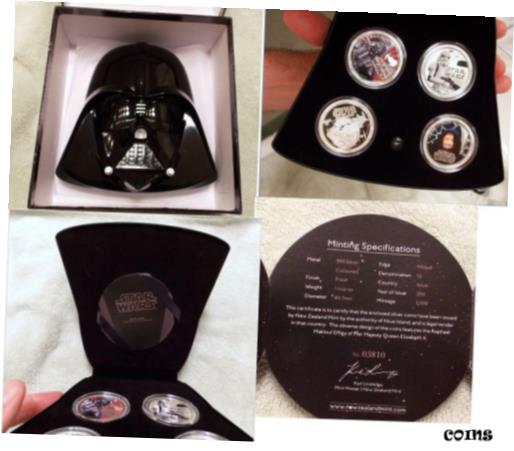 ڶ/ʼݾڽա ƥ    [̵] 2011 Niue Star Wars Darth Vader 4 Coin Silver Proof Set Mintage 7,500 Dark Side