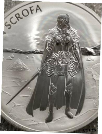  アンティークコイン コイン 金貨 銀貨  2019 South Korea 1 oz .999 Fine Silver ZI: SIN Scrofa beautiful girl warrior NEW