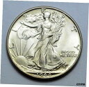 楽天金銀プラチナ　ワールドリソース【極美品/品質保証書付】 アンティークコイン コイン 金貨 銀貨 [送料無料] 1944-P GEM BU MS UNC Walking Liberty Half Dollar Silver 50C Bright SHARP Coin !