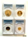【極美品/品質保証書付】 アンティークコイン 金貨 1993-W PCGS PR70 DCAM Gold Eagle 4 Coin Set $50, $25, ...