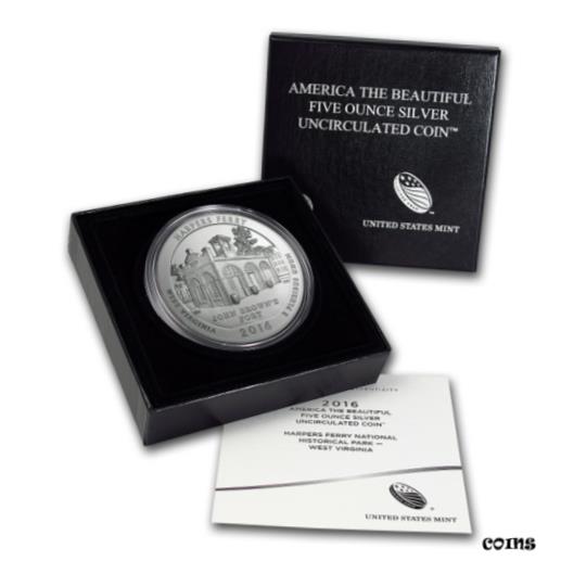 【極美品/品質保証書付】 アンティークコイン コイン 金貨 銀貨 送料無料 2016-P 5 oz Silver ATB Harpers Ferry (w/Box COA) - SKU 102613