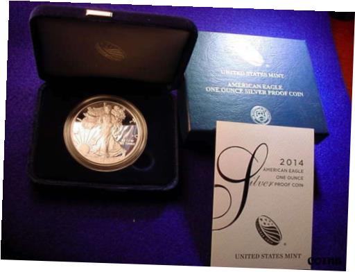 2014-W PROOF ULTRA CAMEO SILVER EAGLE .999 SILVER ONE OUNCE EAGLE WITH OGP!#1020※関税は当ショップ負担（お客様負担無し）※全国送料無料・海外輸送無料※商品の状態...