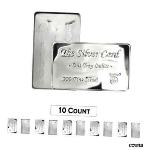 yɔi/iۏ؏tz AeB[NRC RC   [] Lot of 10 - 1 oz Pyromet Silver Card .999 Fine (w/COA)