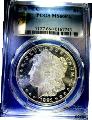 【極美品/品質保証書付】 アンティークコイン 硬貨 1881 CC MORGAN DOLLAR Ms66PL DCAM Extremely Rare Vam 3 Dash Under 8 PCGS PQ 送料無料 oot-wr-4865-7