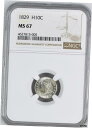 【極美品/品質保証書付】 アンティークコイン 硬貨 1829年 キャップ バスト H10C NGC MS 67- show original title [送料...