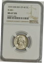 1939 Jefferson ニッケル 5c ダブルダイリバース '40 FS-801 MS67 5FS NGC- show original title #o...