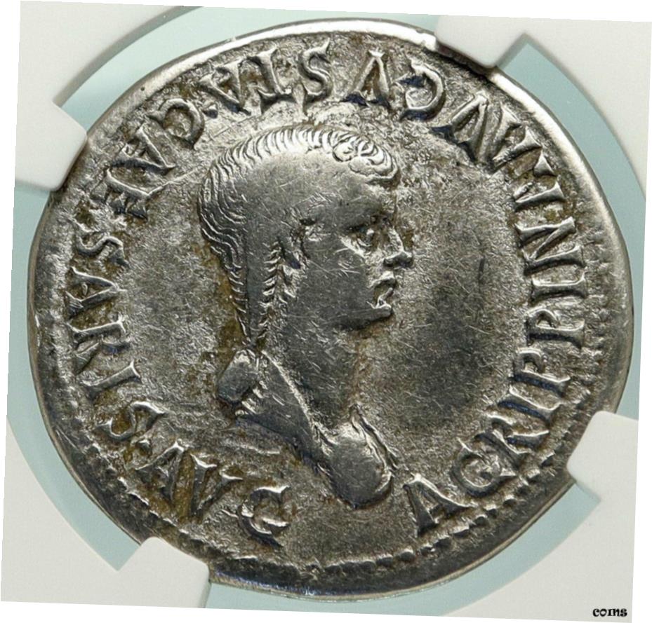  アンティークコイン 硬貨 CLAUDIUS & AGRIPPINA II Jr 50AD シルバー エフェソス シストフォロス ローマコイン NGC i85144- show original title  #oot-wr-5520-1532