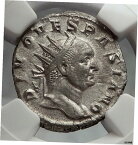 【極美品/品質保証書付】 アンティークコイン コイン 金貨 銀貨 [送料無料] Divus VESPASIAN Consecratio アンダートラヤン デキウス シルバー ローマコイン NGC AU i60096- show original title