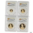 2017-W ゴールド イーグル 4 個セット PCGS PR 70 DCAM ファーストストライク プルーフ イーグル 225th Anniv 付き #oot...