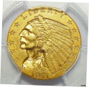 【極美品/品質保証書付】 アンティークコイン 硬貨 1911-D PCGS AU58 STRONG 'D ' $2.50 インドヘッドゴールド- show original title [送料無料] #oot-wr-5533-351