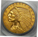 1911-D PCGS MS60 STRONG 'D ' $2.50 インドヘッドゴールド- show original title #oot-wr-5533-...